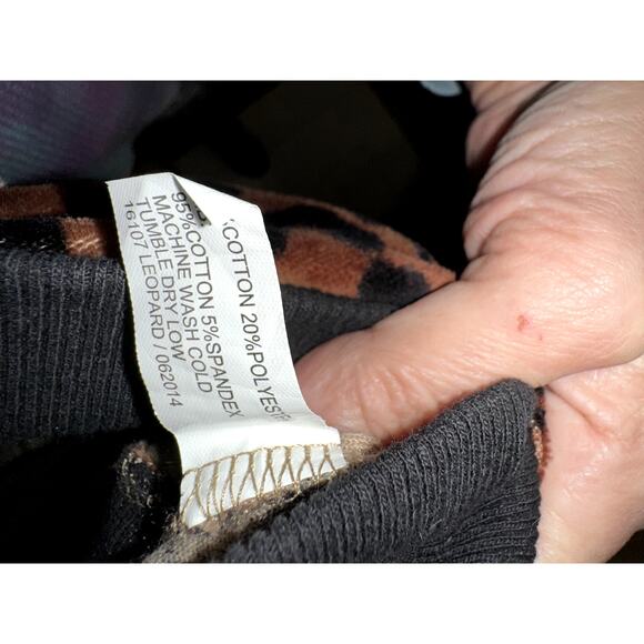 DONNA SALYERS FABULOUS FURS VELVETY LEOPARD HOODIE OVERSIZED PULLOVER M - Picture 4 of 6